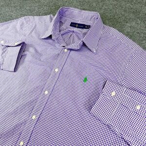 Ralph Lauren Men's XXL Gingham Long Sleeve Button Down Shirt Embroidered Pony
